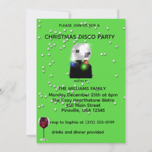 Disco jul Party Inbjudan