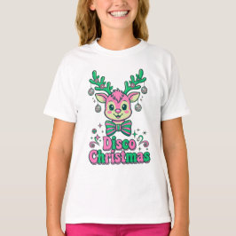 Disco jul ren båge boll Groovy fest T Shirt