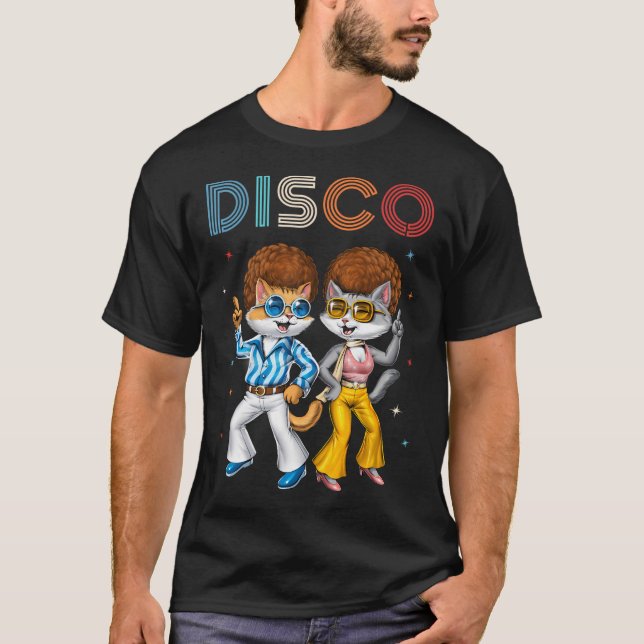 Disco Katter T Shirt (Framsida)