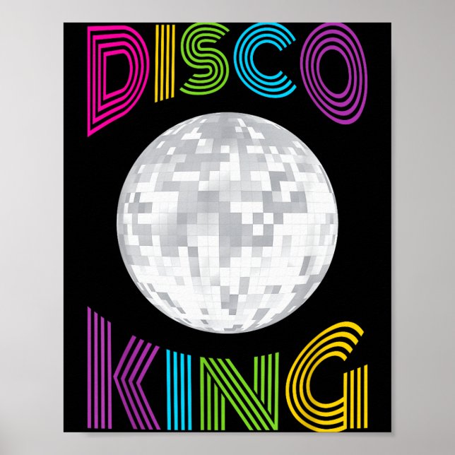 Disco King 70-talskostym för män och pojkar  Poster (Framsidan)