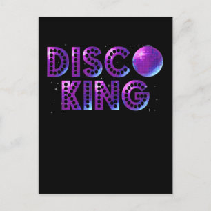 Disco kung dansar 70-80-90-tals musik kärlek vykort