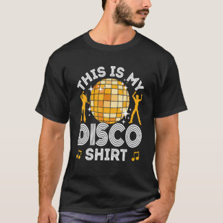 Disco Kvinnor Män 70- och 80-tals kostym Det här ä T Shirt