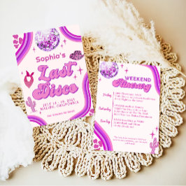 Disco Last Rodeo Cowgirl Bachelorette-inbjudan Inbjudningar