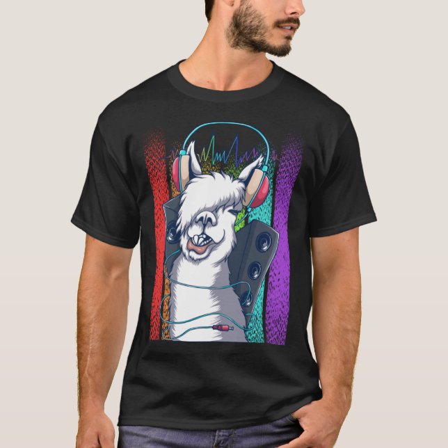 Disco Llama är mitt andliga djur T Shirt (Framsida)