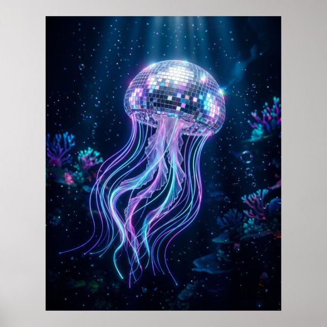 Disco Maneter Neon Avgrund Poster (Framsidan)
