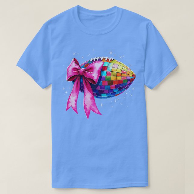 Disco med Rosa Bow Sports Party 1 T Shirt (Design framsida)