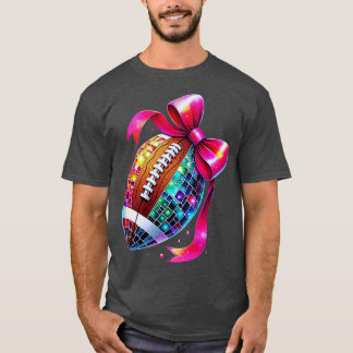 Disco med Rosa Bow Sports Party T Shirt