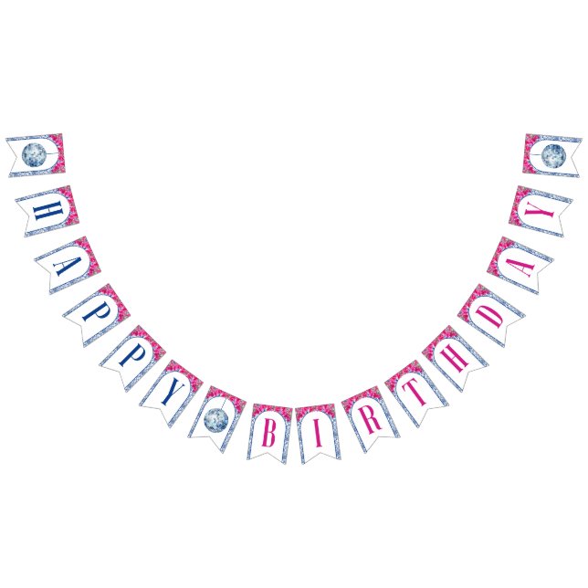 Disco Mediterrane mamma Grattis på födelsedagen Vimplar (Alla)