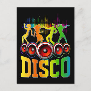 Disco Music 80s 90s Party Groove Funky Music Vykort