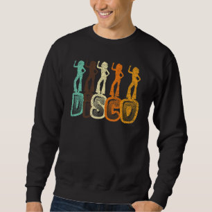 Disco Music Dance Dancing Dancer Colorful 70's Ret Lång Ärmad Tröja