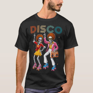 Disco Music Dancing Skeleton Retro Dance Party 70S T Shirt