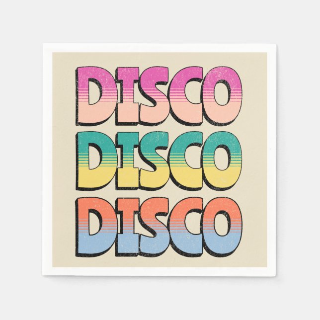 Disco Music Pappersservett (Framsidan)