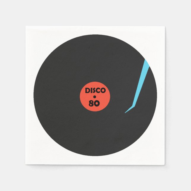 Disco Music Party Napkins Pappersservett (Framsidan)