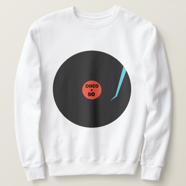Disco Music Record Sweatshirt (Design framsida)