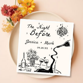 Disco natten före Bröllop Pappersservett