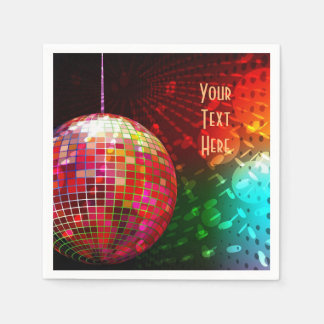 Disco Night 70's Retro Disco Boll Napkins Pappersservett