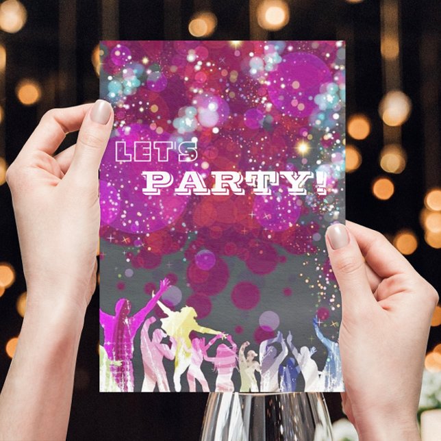 Disco Night Klubb Glam Birthday/Bachelorette Party Inbjudningar (Skapare uppladdad)