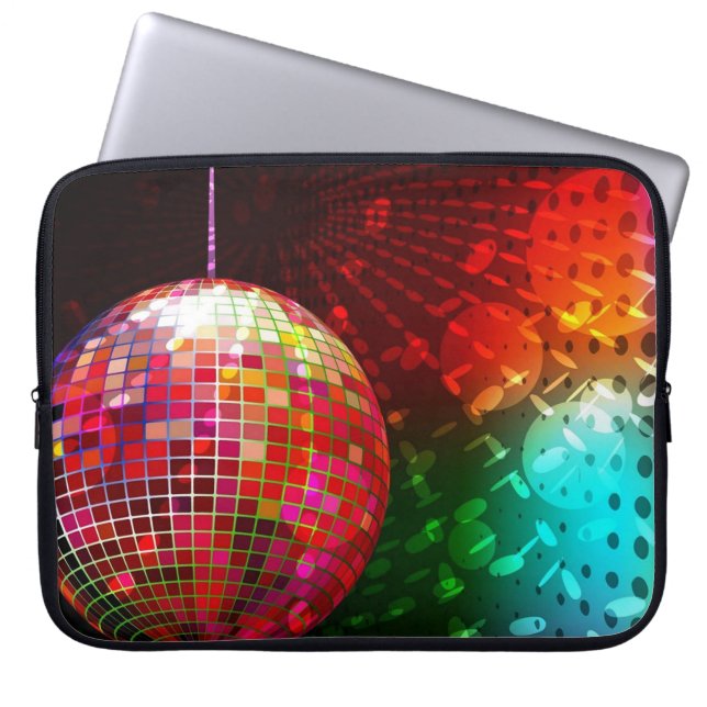 Disco Night Retro 70's Disco Boll Laptop sleeve (Framsidan)