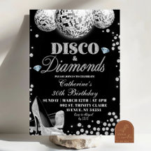 Disco och diamanter vuxen födelsedagsfest