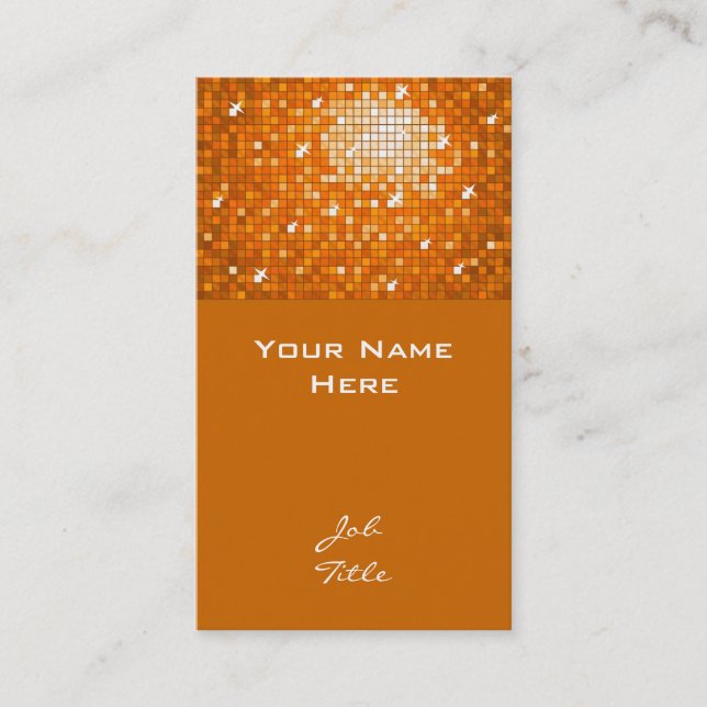 Disco-Orange, affärskort överst Visitkort (Framsida)