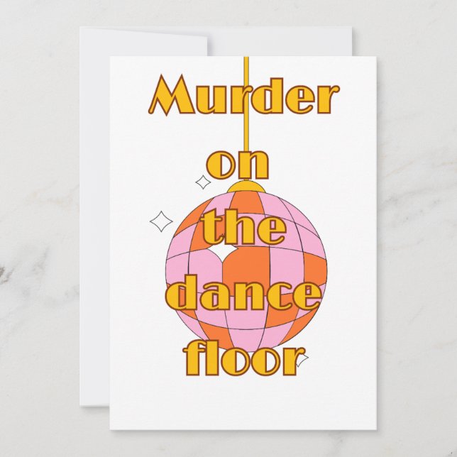 Disco på dansegolvet  inbjudningar (Framsida)