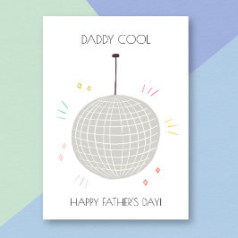 Disco Pappa Funny Fars dag-kort Kort