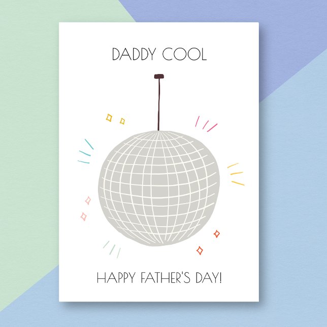 Disco Pappa Funny Fars dag-kort Kort (Skapare uppladdad)