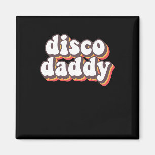 Disco pappa Groovy Retro Hippie 70s Disco Outfinit Magnet