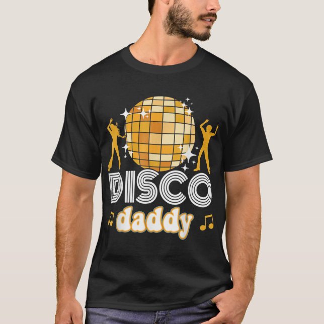 Disco pappa Retro Matching 60s 70-tal Party Costum T Shirt (Framsida)