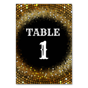 Disco party Bord-kort Bordsnummer