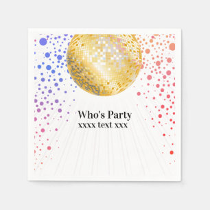 Disco party dans party 70-talet guld-disco boll pappersservett