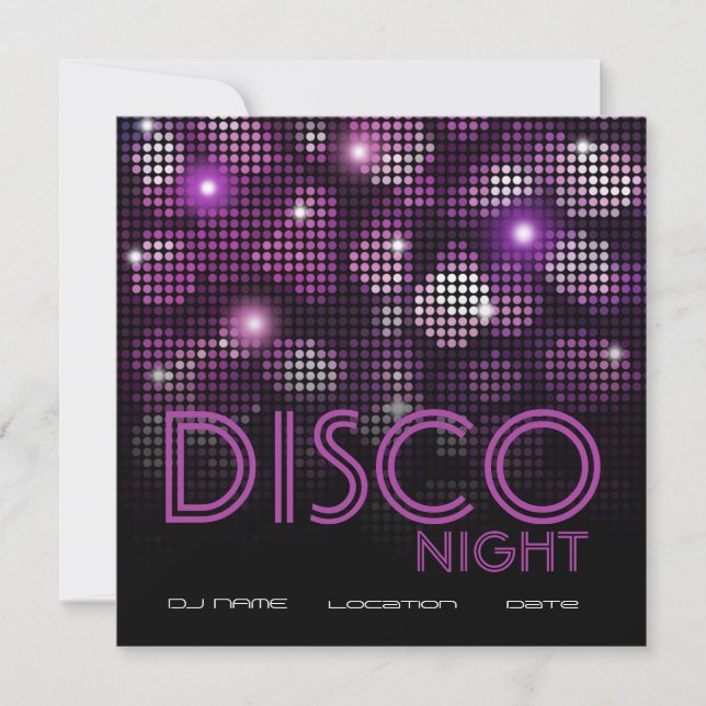 DISCO PARTY FLYER-INBJUDANDE INBJUDNINGAR (Framsida)