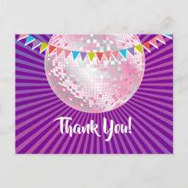 Disco party, glitter, dans, party tack för ditt ko vykort