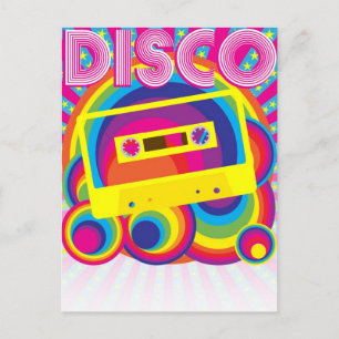 Disco Party Inbjudan Vykort