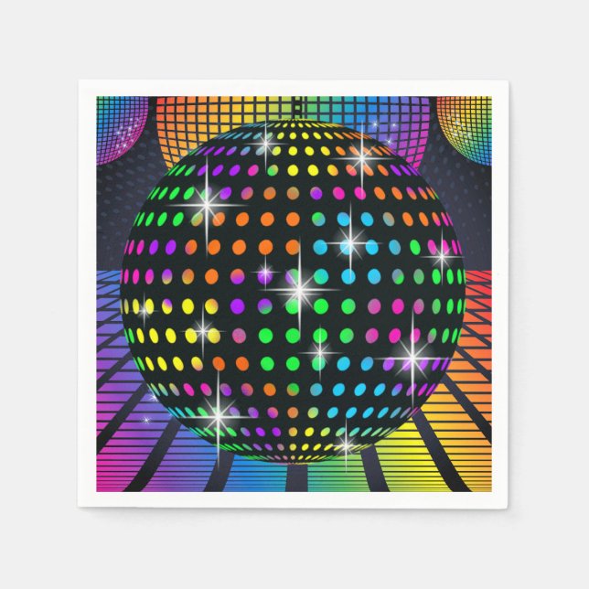 Disco Party Napkin Pappersservett (Framsidan)