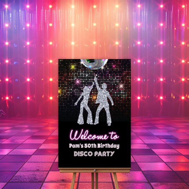 Disco Party Retro 70-Talsfest Välkomstskylt Poster (Skapare uppladdad)