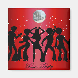 Disco Party Spara Datum Magnet
