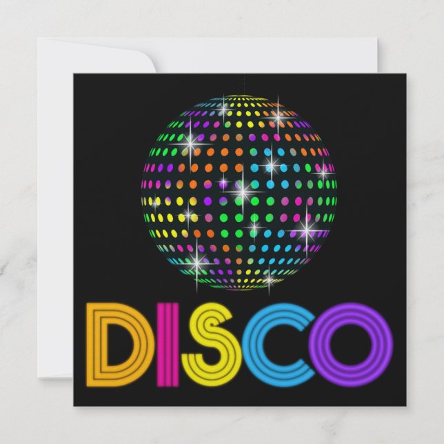 DISCO Party - SRF Inbjudningar (Framsida)