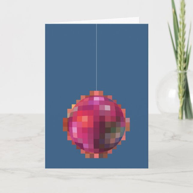 Disco Pixel Julafton Helgkort (Framsida)