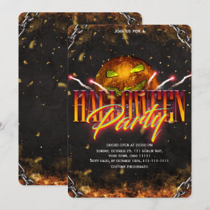 Disco Pumpa Halloweenfest för vuxna Inbjudningar