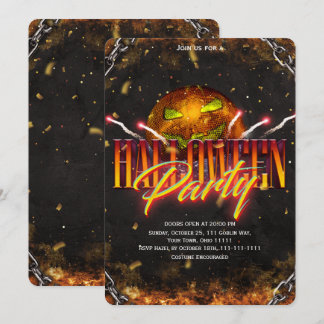 Disco Pumpa Halloweenfest för vuxna Inbjudningar