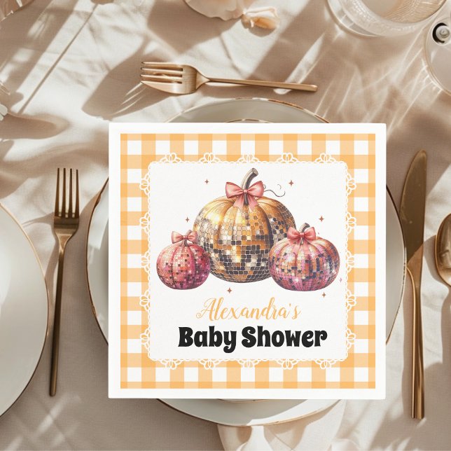Disco Pumpkin Patch Baby Shower Pappersservett (Skapare uppladdad)