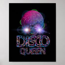 Disco Queen - 70:s Disco Thned Vintage Sventies Poster