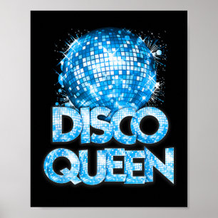 Disco Queen - 70:s Disco Thned Vintage Sventies Poster