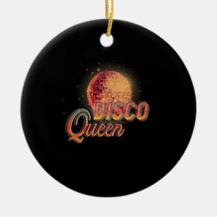 Disco Queen 70's Disco Thned Vintage Sventies Julgransprydnad Keramik