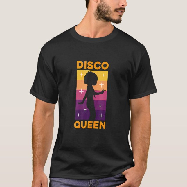 Disco Queen  Retro 70s costume for women cool danc T Shirt (Framsida)