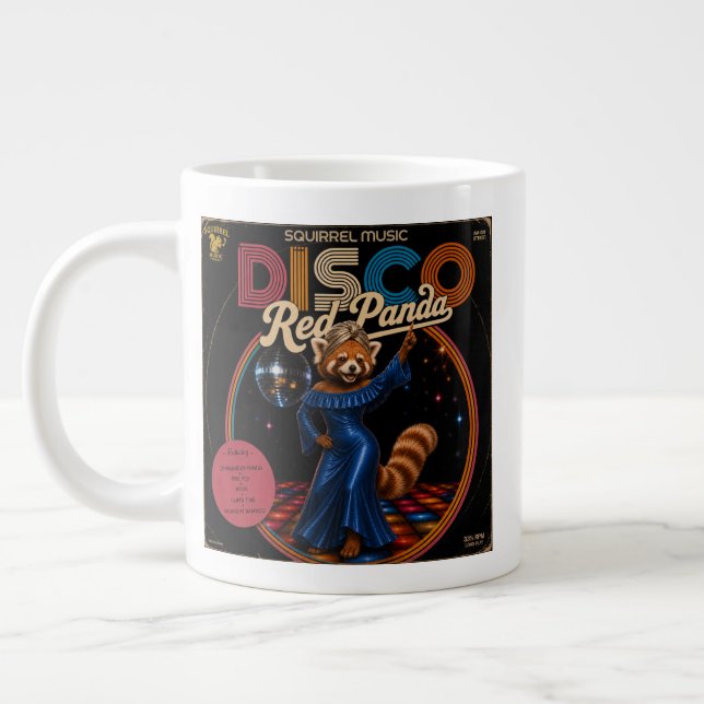 Disco Red Panda Duo Jumbo Mugg (Vänster)
