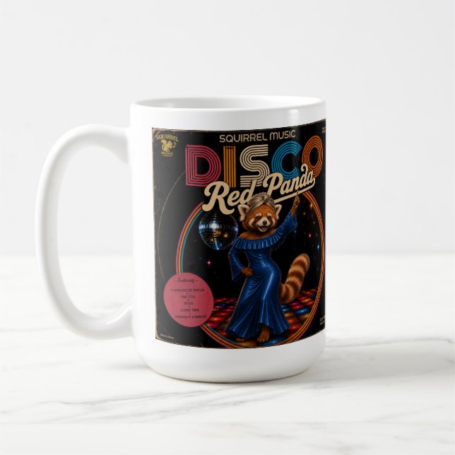 Disco Red Panda Duo Kaffemugg (Vänster)