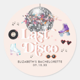 Disco Retro Rullskridskoåkning | Möhippa Runt Klistermärke