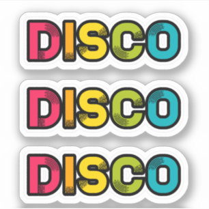 DISCO-retro vinyl Klistermärken